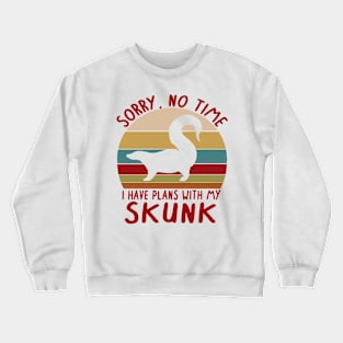 Skunk retro design vintage joke fudge Crewneck Sweatshirt